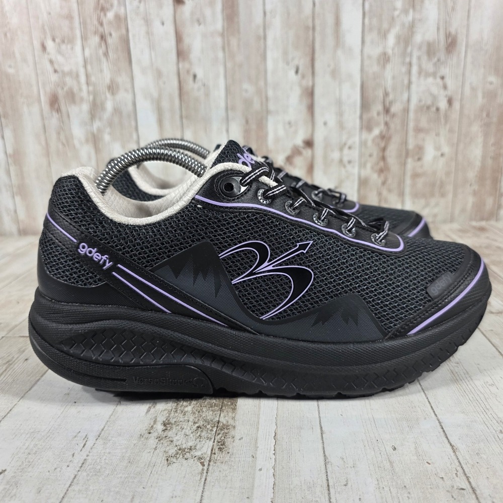 Gravity Defyer G-Defy Ion Womens 9.5 Black‎ Purple VersoShock Sneakers